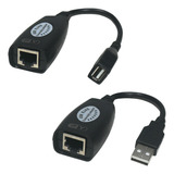 Adaptador Conversor Extensor Usb Via Cabo Rede Rj45 Até 45m