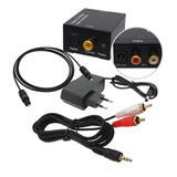 Adaptador Conversor In Ótico P/ Out Rca + Cabo Óptico+p2/rca