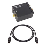 Adaptador Conversor In Ótico Para Out Saida Rca + Cabo Óptic