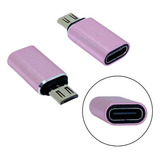 Adaptador Conversor Micro Usb Type B V8 Macho X Tipo C Femea