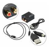 Adaptador Conversor Óptico Toslink E Coaxial P/ Digital Rca