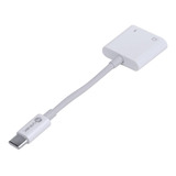 Adaptador De Audio P2 + Carregador Para Usb-c Adpatc7.1 Cor Branco