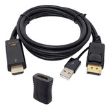 Adaptador De Chromecast Hdmi P/ Minitor Displayport 1,7m