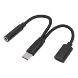 Adaptador De Fone De Ouvido 2 Em 1 Tipo C Usb C Jack Audio C