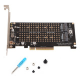 Adaptador De Leitor De Cartão Dual M.2 Nvme Ssd Para Pcie X8