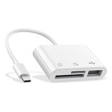 Adaptador De Leitor De Cartão Otg Micro-usb Sd Tf 3 Em 1 Tip