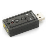Adaptador De Som Usb 2.0 Externo 7.1 Canais Usom-10 Exbom