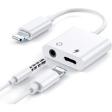 Adaptador Duplo Lightning P2 Fone Carregador Para iPhone