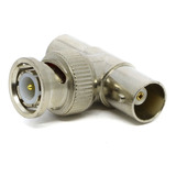 Adaptador Emenda Bnc Tipo T 1 Macho X 2 Femea 01 Peças