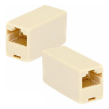 Adaptador Emenda Cabo De Rede Extensão Fêmea Rj45 Kit 2 Unid