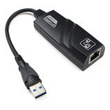 Adaptador Ethernet Usb 3.0 Rj45 Rede Gigabit 10/100/1000cabo