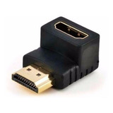 Adaptador Hdmi Vídeo 90 Graus Em L Curva Para Tv Pc Notebook