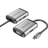 Adaptador Hub Vention Tipo-c 4 Portas Vga Hdmi 4k Usb 3.0 Pd