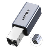 Adaptador Impressora Usb C Fêmea P/ Usb B Macho Cinza Ugreen