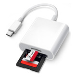 Adaptador Leitor Cartão Sd Tf Usb-c Para iPhone 15 Macbook
