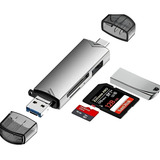 Adaptador Leitor Para Cartão Memória Sd Tf Usb-c Usb