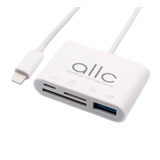 Adaptador Lightning Leitor Pen Drive E Cartão Sd Para iPhone