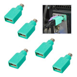 Adaptador Mini Din Macho Ps2 X Usb Fêmea Mouse Teclado Pc 5x