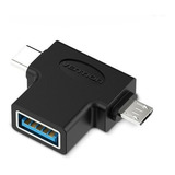 Adaptador Otg 2 Em 1 Tipo-c/micro-b Para Usb 3.0 Vention