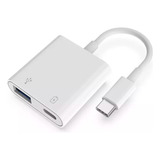 Adaptador Otg Type-c Android Com Chip Dac Para Mesas Vs2pro Cor Branco