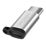 Adaptador Posh Micro Usb Para Type C Em Metal Com Cordao Sv
