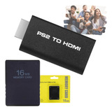 Adaptador Ps2tohdmi + Memory Card 16mb Envio Imediato