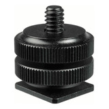 Adaptador Sapata Pino ¼ Hot Shoe P/ Câmera, Ring Light, Led