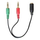 Adaptador Splitter Divisor Fone + Microfone Pc - 1 P2 X 2 P2