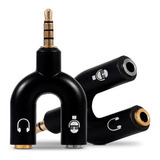 Adaptador Splitter Headset Fone Microfone P2