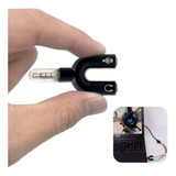 Adaptador Splitter P2 X P3 Fone Microfone Audio Headset Pc