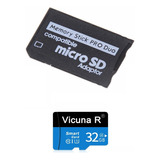Adaptador Stick Pro Duo Psp + Cartão Memória 32gb 