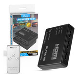 Adaptador Switch Hdmi Divisor 3 Entrada 1 Saída 4k Full Hd Lumi