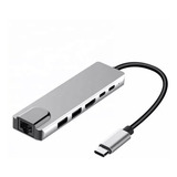 Adaptador Tipo-c Dock Thunderbolt3 Usb C Hdmi Rj45 Completo