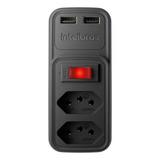 Adaptador Tomada Com Carregador Usb Intelbras Eac 202 Preto