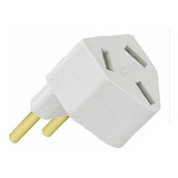 Adaptador Tomada Padrão Antigo Pino Chato Diagonal Tripolar 110v/220v