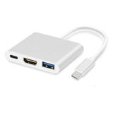 Adaptador Type-c 3 In 1 Usb-c Hdmi Usb 3.1 Para Macbook 12