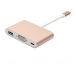 Adaptador Type-c 3 In 1 Usb-c Vga Usb 3.1 P/ Macbook 12 341