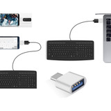 Adaptador Usb C Otg Teclado Hd