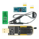 Adaptador Usb Gravador Leitor Programador Eprom+pinçajacaré