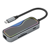 Adaptador Usb Hub Usb C, Fácil De Usar, Estável, Leitor De