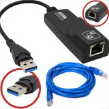 Adaptador Usb Rede Rj45 Ethernet Gigabit 10/100/1000 + Cabo