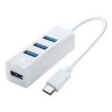 Adaptador Usb Tipo C 3.1 Hub 4 Portas Usb 3.0 Mouse Teclado
