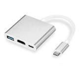 Adaptador Usb Tipo C Para Hdmi, Usb E Tipo C (otg Type C)