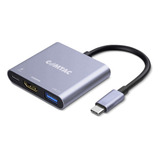 Adaptador Usb-c P/ Av Digital Multiportas 3 Em 1 Comtac 9405