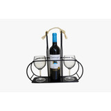 Adega De Mesa Porta Garrafas Bebidas 1 Garrafas 2 Taças Ad9