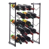 Adega Estante P/ 20 Garrafas De Vinho Espumante Rack Preto