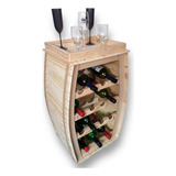 Adega Porta Vinho Com Bandeja Bar Grande 15 Garrafas Wks
