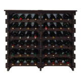 Adega Vinho Madeira 48 Garrafas Tipo Mesa Cor Imbuia C08