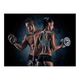 Adesivo Academia Fitness Pilates Musculação - 2,00m X 1,50m