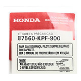 Adesivo Advertência Nível Combustível Titan 125 150 Honda